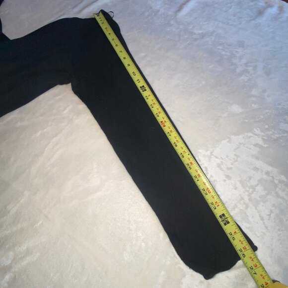 ELLE Long Sleeve Knit Sweater Top w/ Pretty Floral Ruffle Hem XL Black - Picture 7 of 8